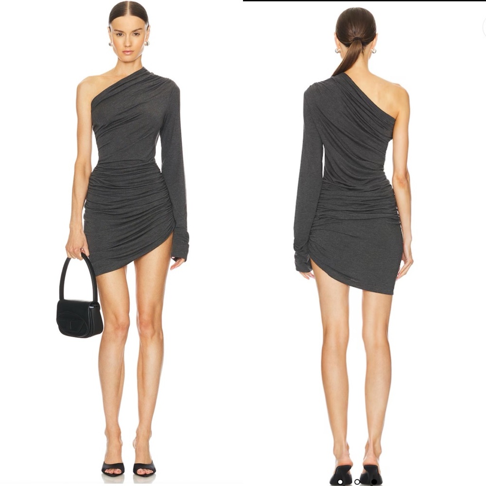 New Norma Kamali Lazy Diana Micro One Sleeve Dress